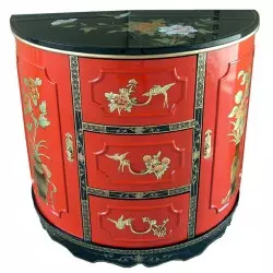 Commode chinoise rouge