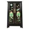 Armoire chinoise noire fleur de lotus