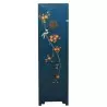 Armoire chinoise bleue fleurs et oiseau