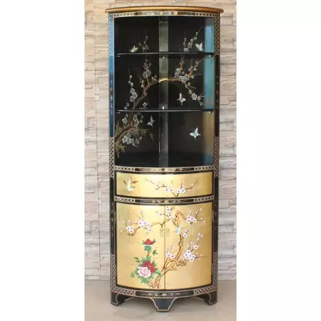 Vitrine d'angle chinoise