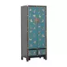 Armoire chinoise bleue papillon