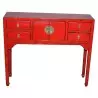 Console chinoise ancienne rouge