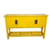 Console chinoise jaune 4 portes