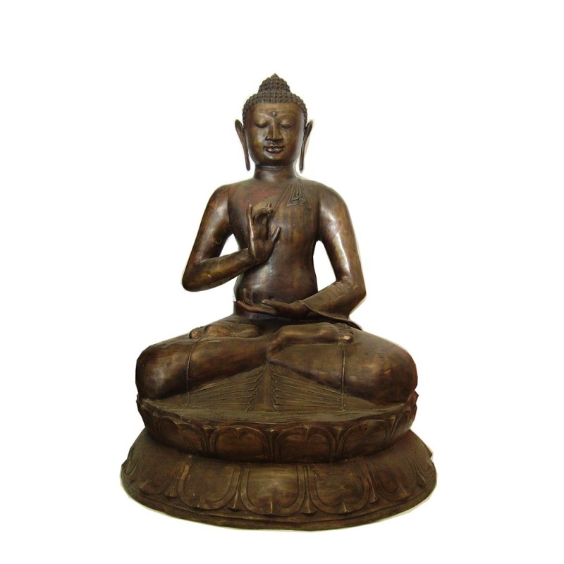 Sculpture de Bouddha en bronze.