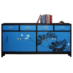 Buffet laque bleue 