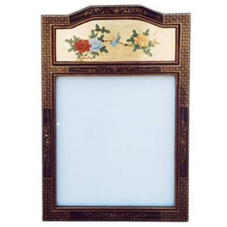 Miroir chinois laqué vertical rectangulaire