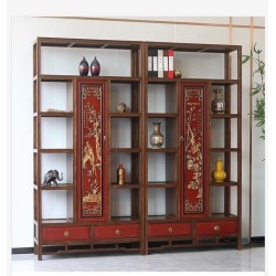 Etagère chinoise double fabrication en orme