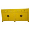 Buffet chinois jaune 4 portes 4 tiroirs