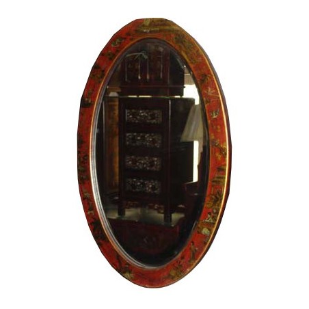 Miroir chinois oval