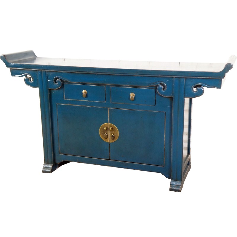 Buffet chinois bleu