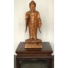 Statue de bouddha sur support bois