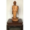 Statue de bouddha sur support bois