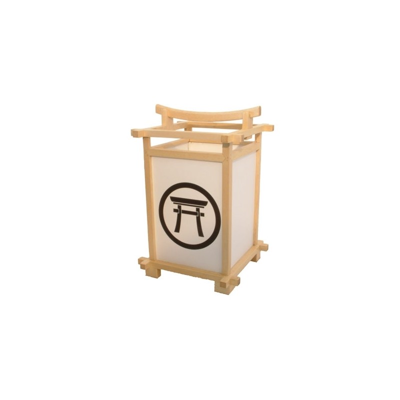 Lampe japonaise naturelle dessin torii