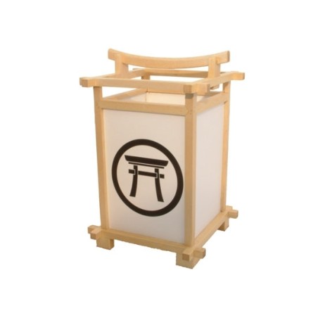 Lampe japonaise naturelle dessin torii