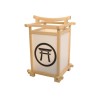 Lampe japonaise naturelle dessin torii