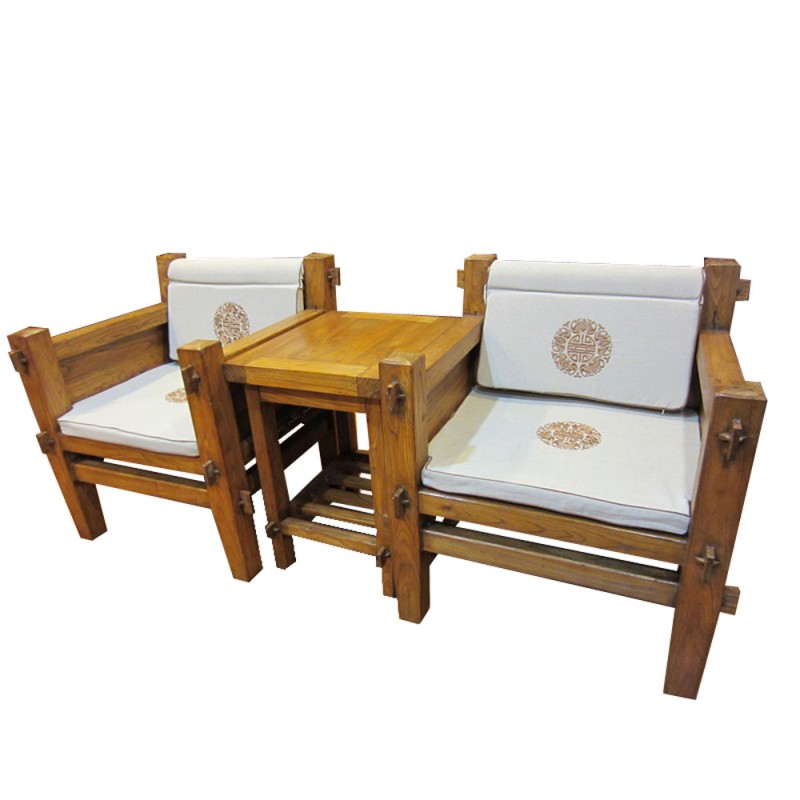 Fauteuils et table sculptés viet