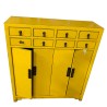 Buffet chinois jaune 8 tiroirs 4 portes