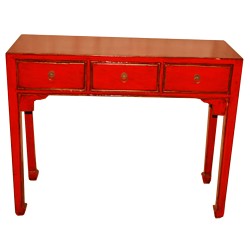 Console chinoise ancienne rouge