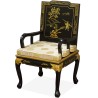 Fauteuil chinois dossier carré