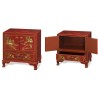 Meuble d'appoint chinois laque rouge