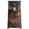 Armoire chinoise oblique noire peinte