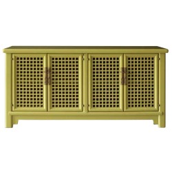 Buffet chinois vert 4 portes ajourées L188cm