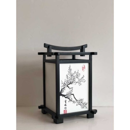 Lampe japonaise en bambou et papier