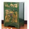 Meuble d'appoint chinois vert motifs paysages