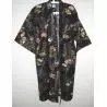 Yukata japonais noir bambou