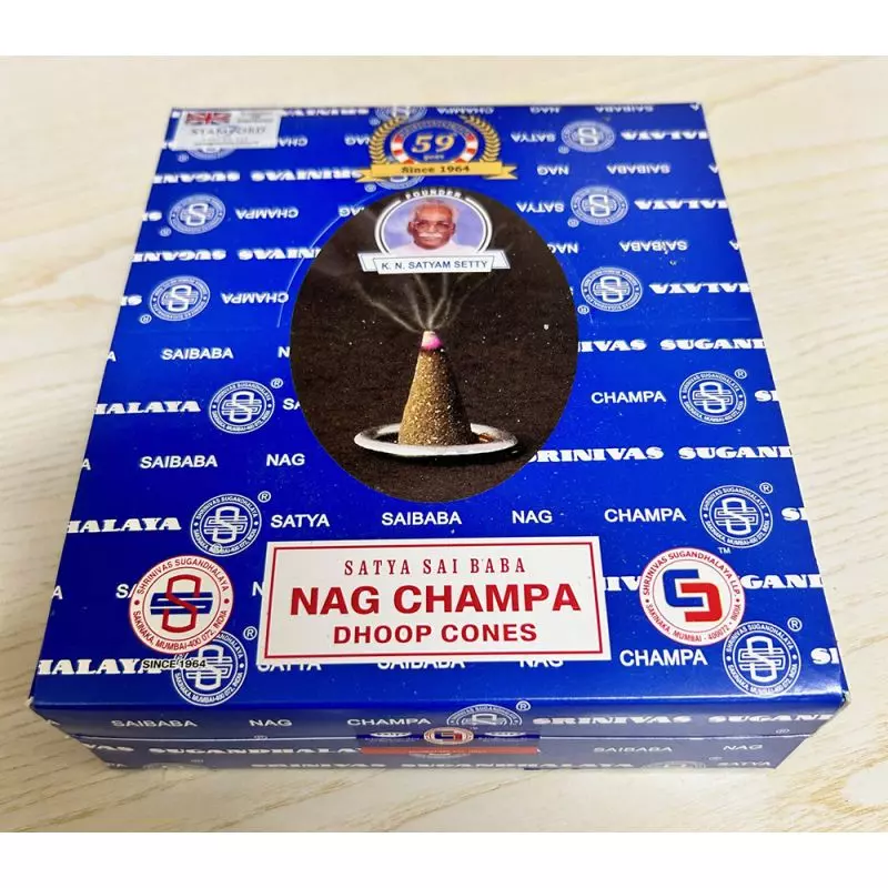 Cônes d'encens Satya Sai Baba Nag Champa - Dhoop