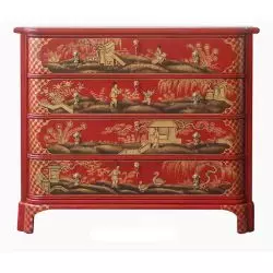 Commode chinoise peinte artisanalement