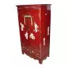 Armoire chinoise laque rouge sang de boeuf