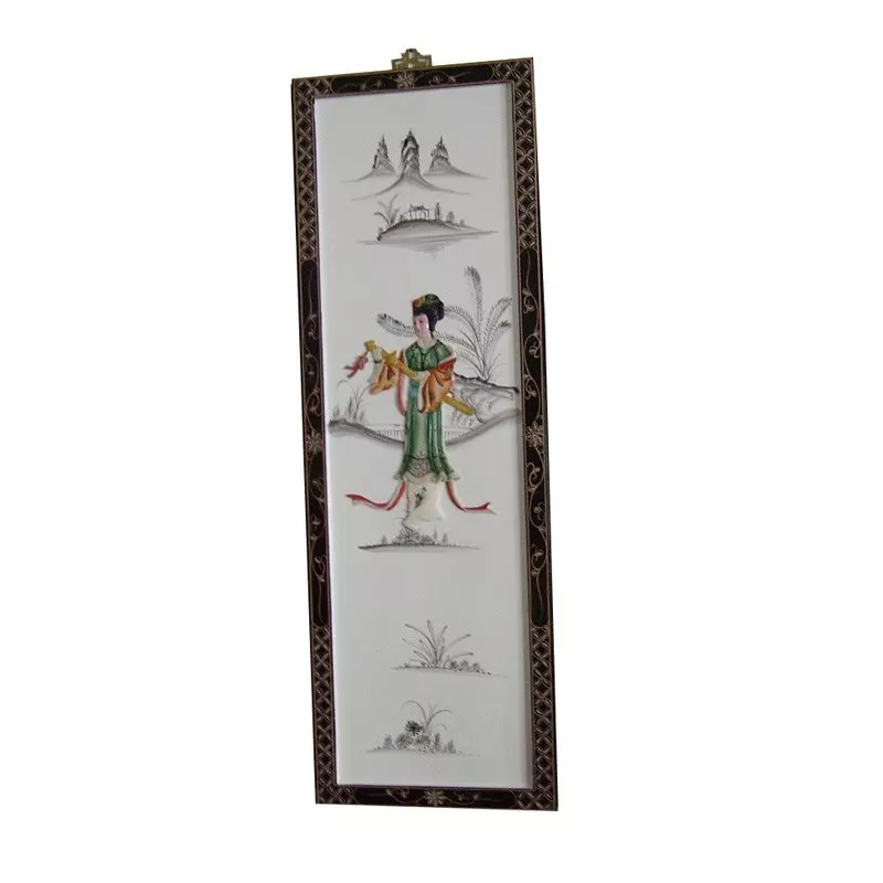 Tableau chinois incrustation geisha