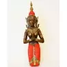 Statue de danseuse thai robe rose