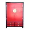 Armoire chinoise rouge et noire